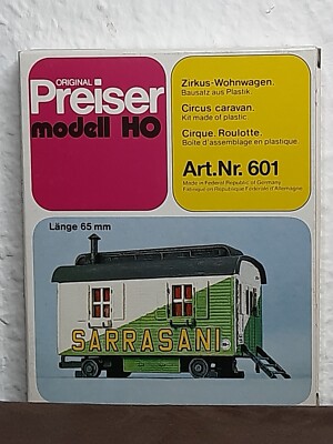 Preiser H0 601 (1:87) Zirkus-Wohnwagen ''Sarrassni'' in OVP (noch Eingeschweißt)