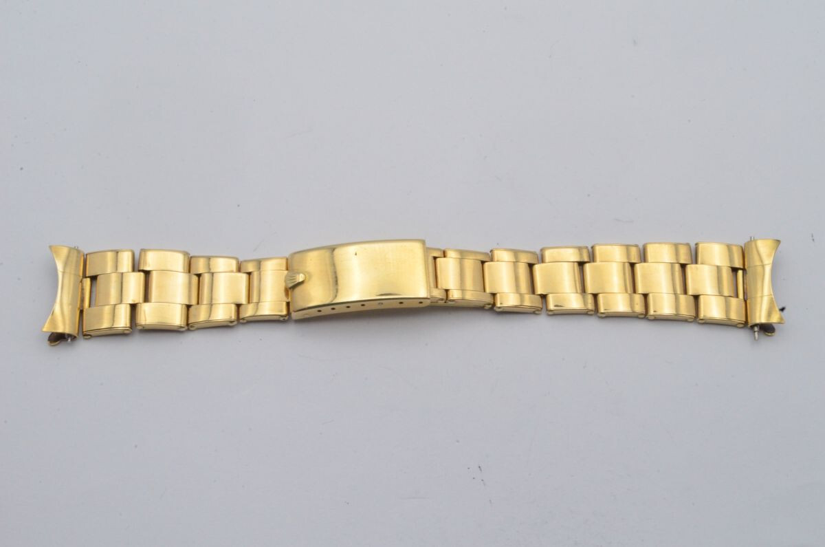ROLEX RIVET ARMBAND 19MM FÜR HERREN UHR 14K 585 MASSIV GOLD FÜR