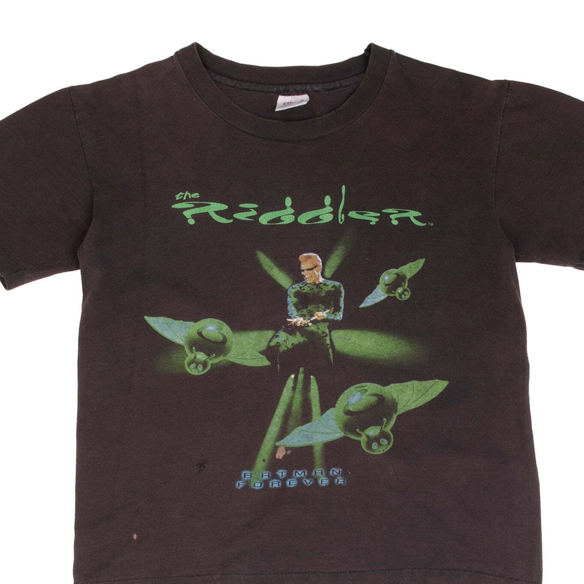 VINTAGE THE RIDDLER BATMAN FOREVER TEE SHIRT 1996 SIZE XL YOUTH 