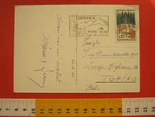 ZA2 FRANCE FRANCE CANCEL 1966 CHAMONIX MONT BLANC SKI SKI SPORT TUNNEL ALPI 
