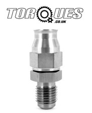 AN-4 (4AN JIC- 4) Hose to 7/16x20 UNF Male Straight Stainless Steel Hose Fitting