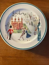 VTG Rosanna 5.75” London Themed Dessert/Tea Plates set of 4