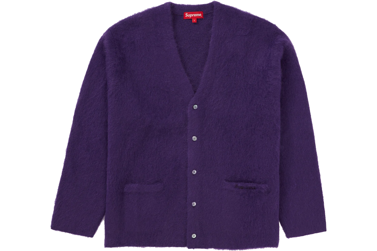 🔥 Supreme® Brushed Mohair Cardigan - Purple - L | eBay 🔥 Supreme® Brushed Mohair Cardigan - Purple - L | eBay