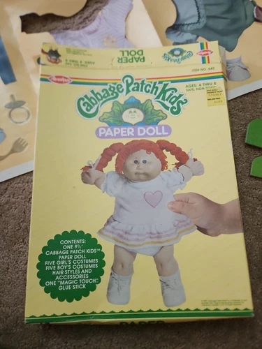 CABBAGE PATCH KIDS PAPER DOLL #640 VINTAGE 1983 UNCUT EXCEPT ONE OUTFIT