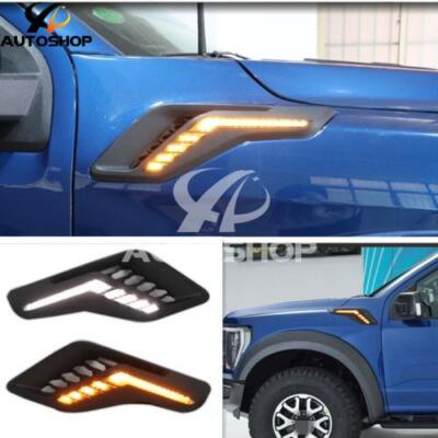 Pair For Ford F150 F-150 RAPTOR 2021-2023 Car body front Side LED Light Set
