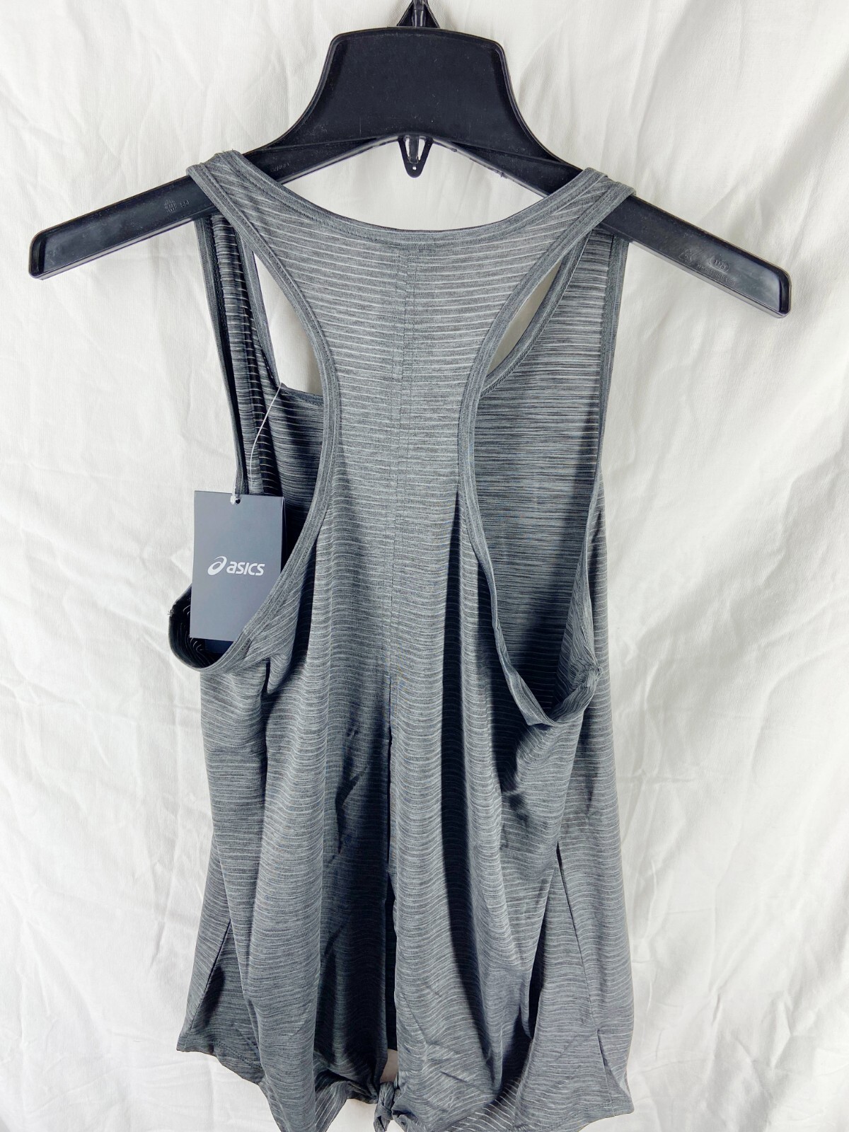 ASICS Womens Gray Striped Loose Fit Racerback Tank Top Size M | eBay