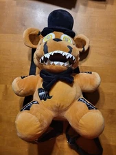 Five Nights At Freddy's Angry Freddy Plush Backpack Bookbag Bioworld
