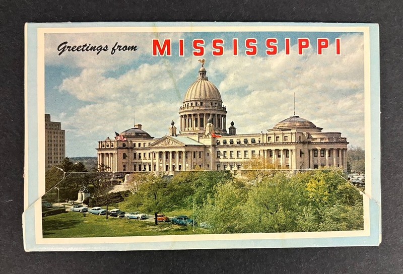Old Vintage"MISSISSIPPI-The Magnolia State"Fold Out ViewsPrinted1958 Made in USA