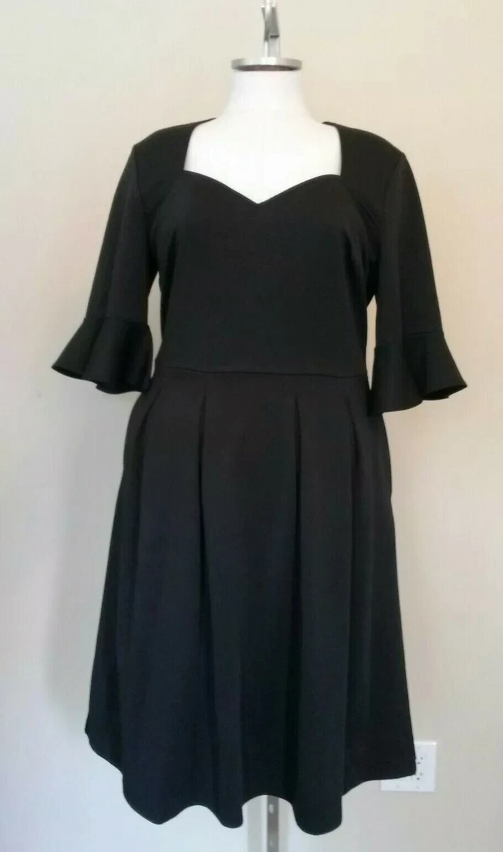Ladies black top dress size 18