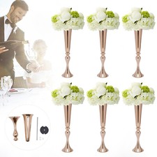 6 Pcs Vase Stands Road Guide European Wedding Props 22.2" H Iron for Anniversary