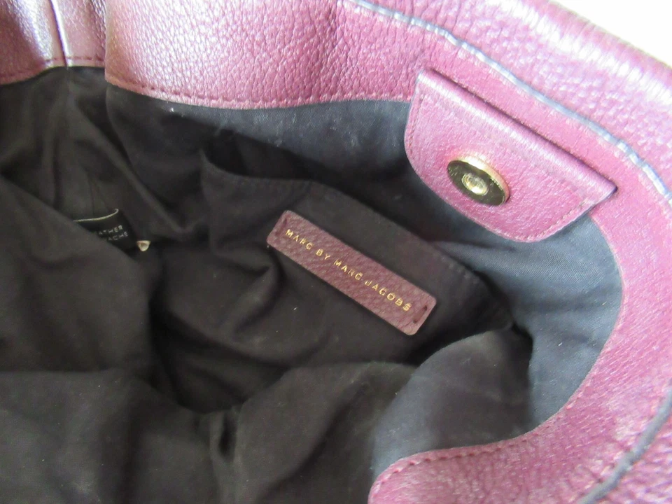 marc jacobs Bandolera Bolso Cuero Morado Oscuro, Cartera Foto 4 de 4