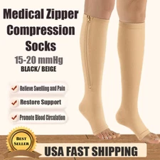 Provide Blood circulation Support & Varicose Vein Relief| Toeless Support Socks
