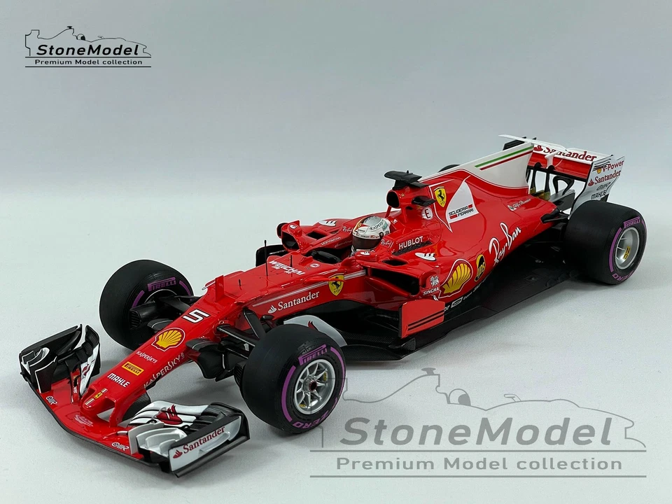 Ferrari F1 SF70H Sebastian Vettel Australia GP 2017 Winner 1:18 BBR181705 by BBR - Image 2 of 4