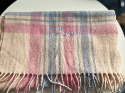 vintage courreges Scarf Wolle Rosa