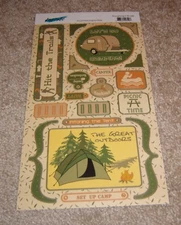Moxxie Cardstock Sticker Sheet  ~ Camping Roughing It