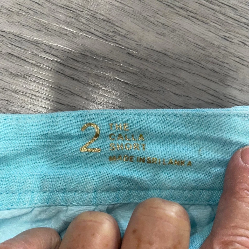 Pantalones Cortos Lilly Pulitzer 100% Lino Calla Para Mujer 2 Preppy Verano Playa Costera Foto 3 de 4