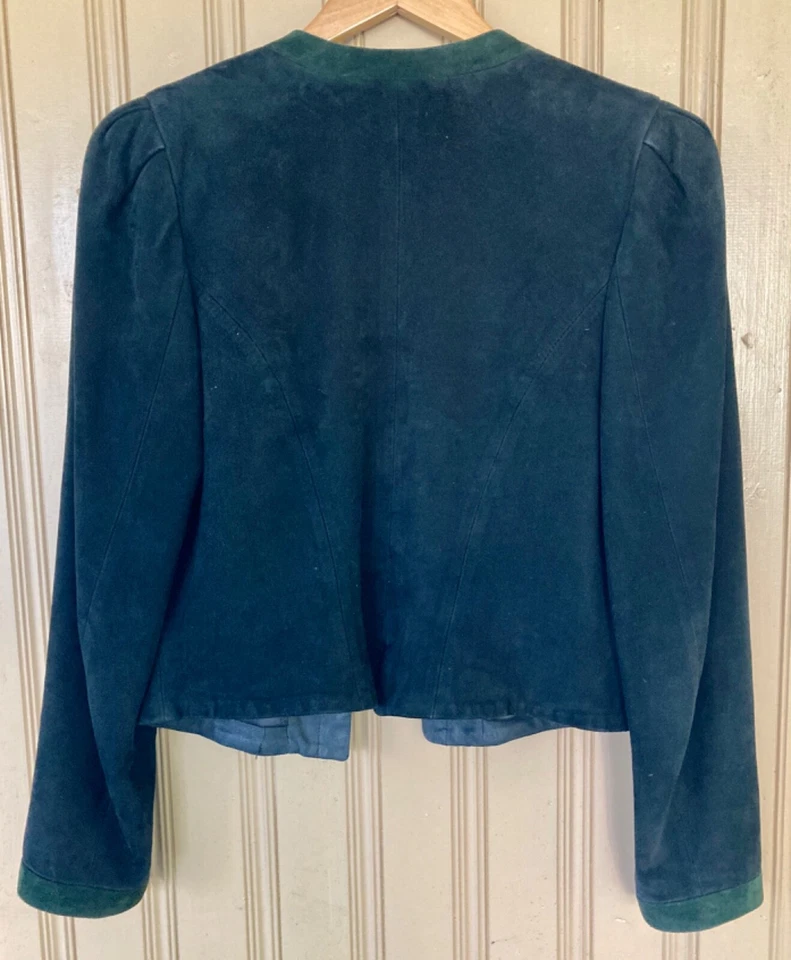 Helene Strasser (Straßer) Chaqueta de gamuza bordada suave como la mantequilla Talla 6 Foto 3 de 4