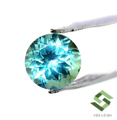 7 MM Zertifiziert Natürlich Apatit Rund Schliff 1.55 Cts Unbehandelt Lose - Bild 1 von 4