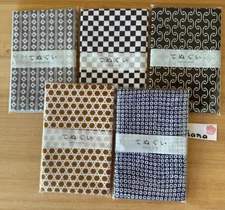Set of 5 Japanese Tenugui Towels Cotton Fabrics Crafts Traditional patterns B