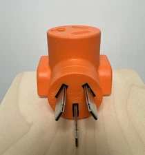 AC WORKS 10-50P 50-Amp 3-Prong Old Style Dryer/Range Plug to 10-30R 3Prong Dryer