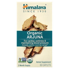 Himalaya Arjuna 60 Caplets Dairy-Free, Gluten-Free, GMP Quality Assured,