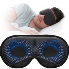 Weighted Sleep Mask, Women Men 3D Blocking Lights Sleeping Mask 4.2oz/120g, P...