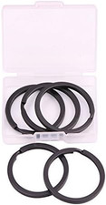 35Mm/1.38 Inch Black Metal Flat Split Key Chain Rings Connector Circular Keyring