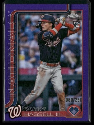2025 Topps Chrome Update ROBERT HASSELL III #USC154 Purple Refractor RC /250