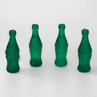 Vintage 1970s Mini Coca Cola green plastic bottles Soda Pop Set Of 4 Collectible