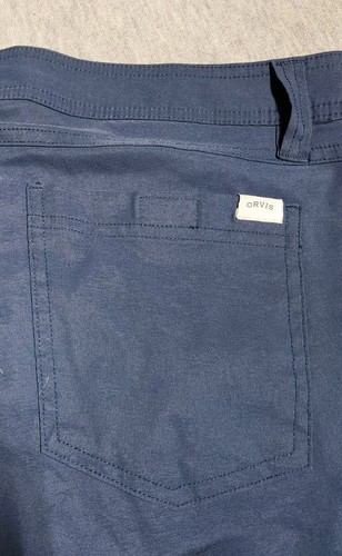 Orvis Hose Herren 34X32 blau Fleece gefüttert Tech Performance isoliert Stretch - Bild 3 von 9