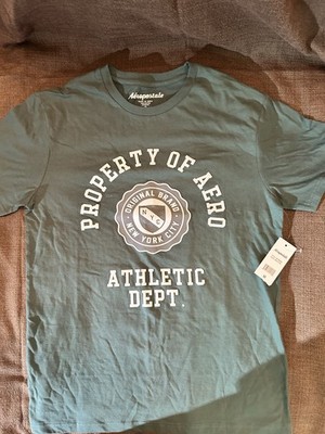Aeropostale AERO Boys Shirt Medium NWT Light Green Logo Tshirt