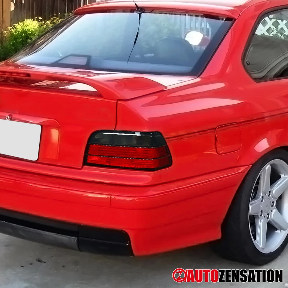 Fit 1992-1998 BMW E36 318i 325i 328i M3 Coupe Red/Smoke Tail Lights Brake Lamps Foto 3 de 4