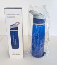 NEW 27oz UnitedHealthcare HouseCalls Premium Blue Water Bottle Durable BPA Free