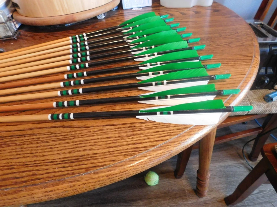 One Dozen New Matching Cedar Arrows - Image 3 of 4