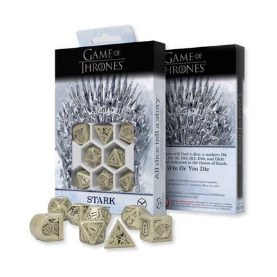 Game Of Thrones House Stark Dice Set Q-Workshop Polyhedral RPG