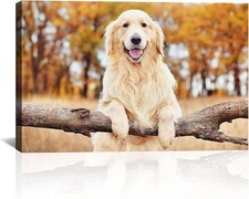 Custom Dog Portrait Canvas Personalized Pet Wall Art Memorial New Year Decor