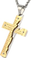 Edelstahl Kreuz Halskette Herren Jesus Kruzifix Schmuck Geschenk 60Cm