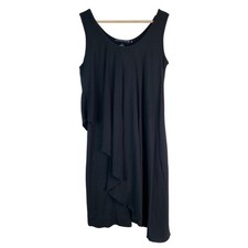 Uniqlo X Costello Tagliapietra Size XS Black Sleeveless Ruffle Jersey Dress
