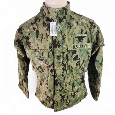 New SEAL Tab U.S. Navy USN NWU Type III Working Uniform Blouse Jacket Medium Reg