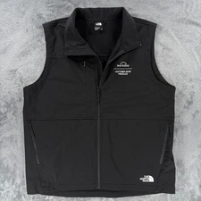 The North Face XL Workday Mountain Peaks Vest Softshell Black Corporate Tech