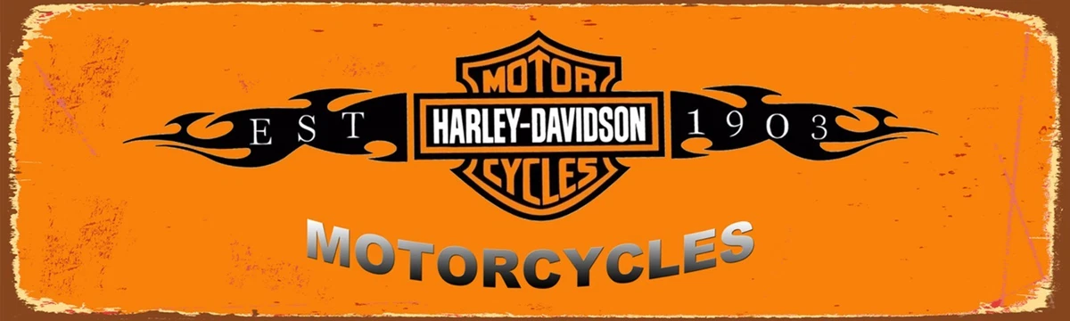 HARLEY   Large Tin Signs 100 x 30cm