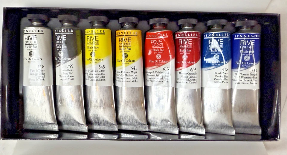 Sennelier Rive Gauche Artists Oil Color - Set of 10 - 21 ml - only 1 tube opened - Image 2 of 4