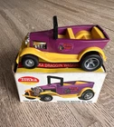 Vintage Tiny Tonka Draggin Wagon #452 Hot Rod original box 4” Pressed Steel
