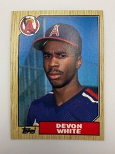 #139 Devon White [Rookie] Angels 1987 Topps Baseball Card NM. rookie card picture