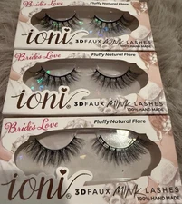 IONI LASHES THE BRIDAL SUITE STYLE BRIDE’S LOVE  FLUFFY NATURAL FLARE (3) PACK