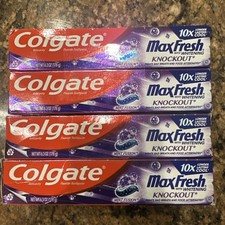 Lot of 4 Colgate MaxFresh With Whitening Toothpaste, Knockout, Mint, 6.3 oz 0.79 per gallon