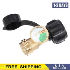Propane Tank Gauge Brass Adapter Gas Pressure Level Meter Indicator for BBQ RV