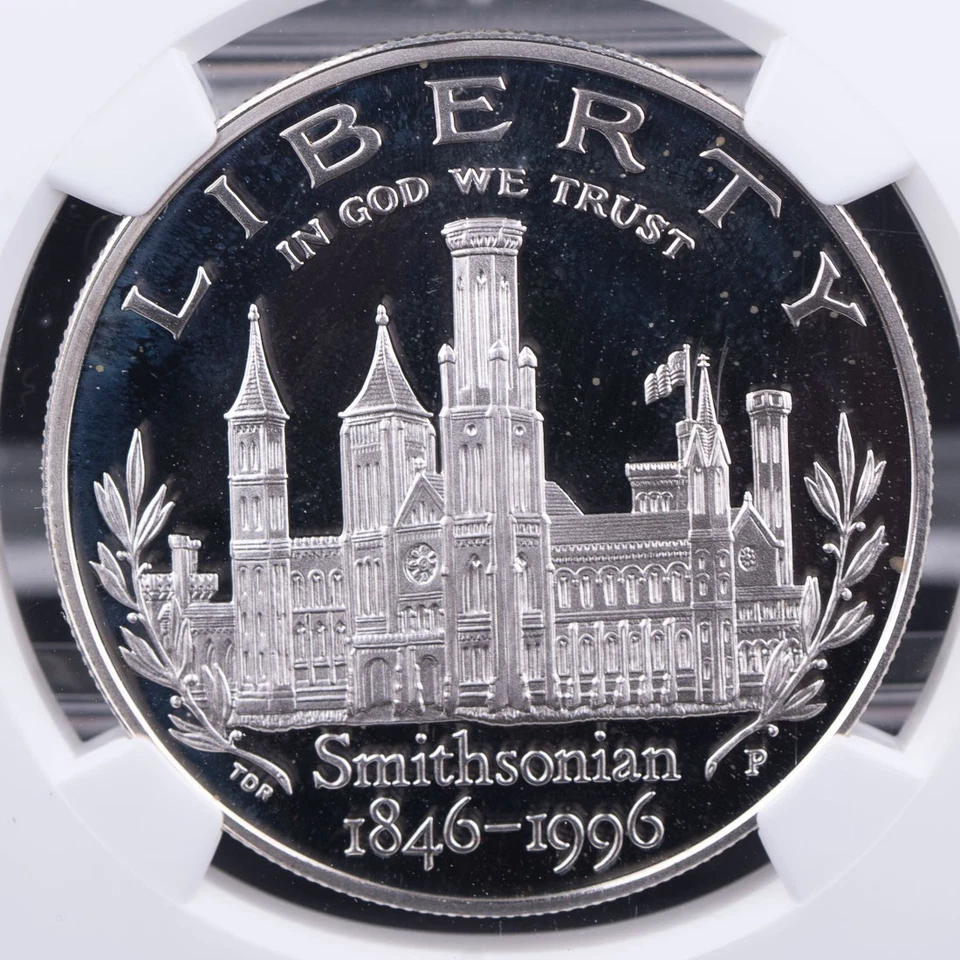 Certified 1996-P Silver $1 NGC PF69 Ultra Cameo Smithsonian - Image 2 of 4