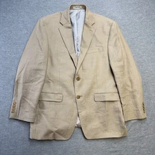 Lauren Ralph Lauren Linen Blazer Mens 40S Beige Jacket Sport Coat Beachy Lined