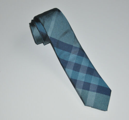 NWT Burberry Men's Rohan Check Tie in Gift Box Silk Italy Pale Pistachio Green - Afbeelding 1 van 7